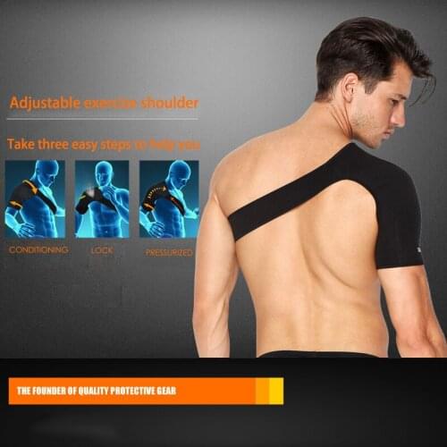 Sport Fitness Adjustable Pressure Shoulder Pad Belt Exercise Bowling Weightlifting Protector Pauldron Spaulders Protective Gear