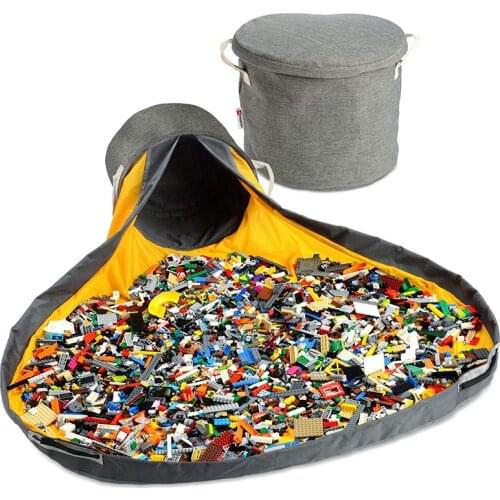 Slide Away Toy Clean-up Storage Bag Organizer Foldable Storage Containers Portable Storage Baskets for Kids