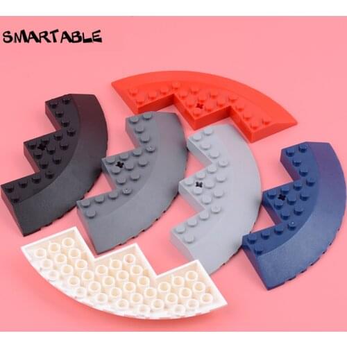 Smartable Brick 10x10 Corner Round with Tapered Edge Cutout and Building Blocks MOC Parts Toy Compatible 58846 5pcs/lot