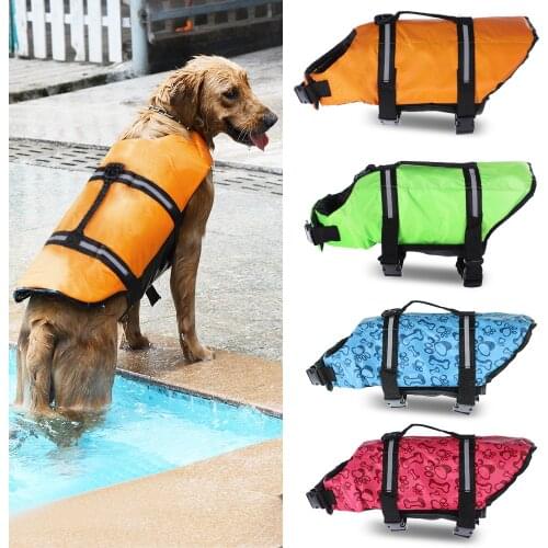 Dog Life Jacket Vests Outdoor Pet Dog Cloth Float Puppy Rescue Swimming Wear Safety Clothes Vest Life Vest For Dogs
