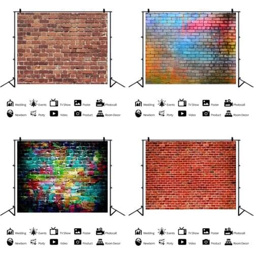 Wedding Photocall brick wall floor Newborn Baby Birthday Backdrop Custom Photography Background Photo Studio Vinyl Photophone