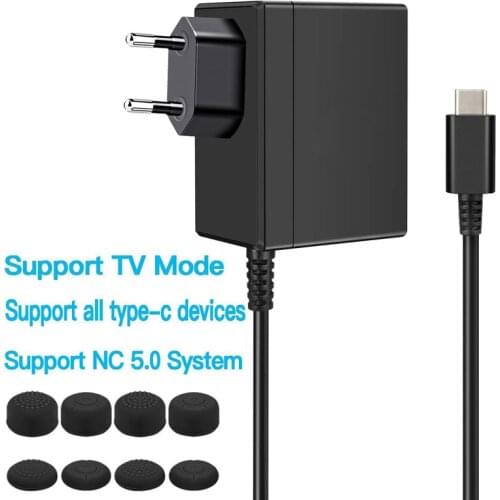 For Nintendo Switch/ Switch Lite NS Support TV and Dock 5 V/2.4A EU/US AC Power Supply Charger Adapter Fast Charging USB Type-C