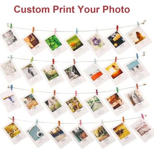 10Pcs Customized Photo Prints Painting Canvas Your Photo Turn Into On Canvas DIY Make a photo wall Gift hemp rope and clip