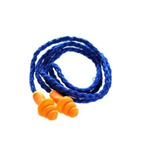 10Pcs/lot Soft Silicone Corded Ear Plugs ears Protector Reusable Hearing Protection Noise Reduction Earplugs Earmuff