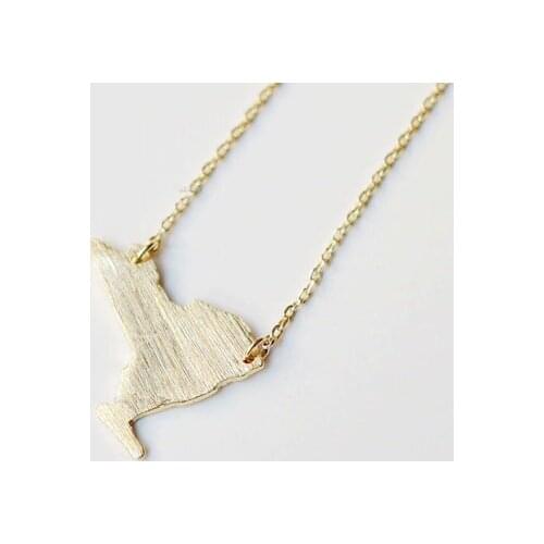 10PCS Outline New York Map Necklaces American USA NY State Map Necklaces for Minimalist Geometric Hometown Souvenir Gifts
