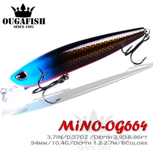 2021 Minnow Fishing Baits Weights 10.4g 94mm Hard Pesca Saltwater Artificial Lures Accessoires Peche For Whopper Pike Carp Fish