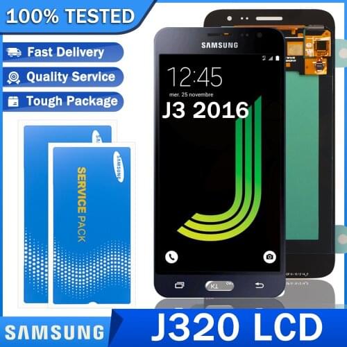 5.0'' Original LCD for SAMSUNG Galaxy J3 2016 J320 J320A J320F J320P Super AMOLED Display Touch Screen Digitizer Repair Parts