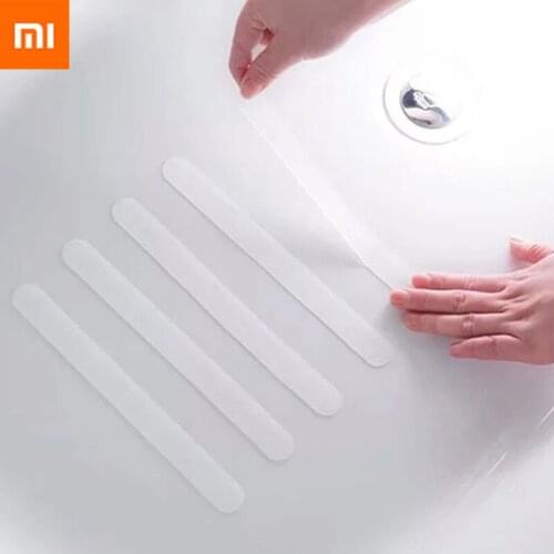 Xiaomi 5/10Pcs Stair Steps Anti-slip Rubber Bathroom Bathtub Transparent Non-slip Stickers With Bathroom Shower Anti-slip Strip