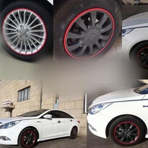 8M Car Wheel Hub Tire Protection Sticker For Skoda Octavia Fabia Rapid Superb Yeti Roomster