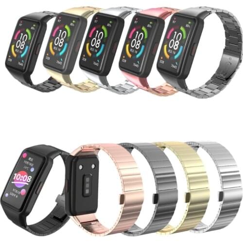 Stainless Steel Wristband Metal Strap For -Huawei Honor Band 6 Smart Bracelet X7JB