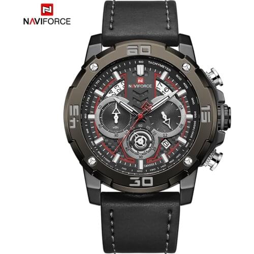 NAVIFORCE Top Business Brand Mens Watches Luxury Date Display Quartz Waterproof Chronograph Male Wrist Watches Relogio Masculino