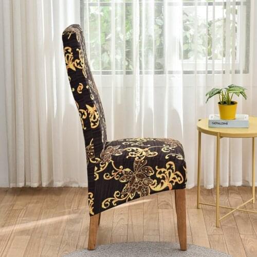 1 Piece Chair Cover Floral Printed Dust-proof Slipcovers For Dining Room Wedding Office Banquet Chairs
