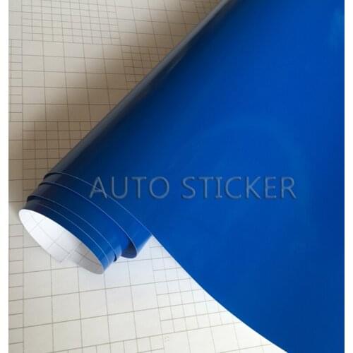 10/20/30/40/50X152CM Dark Blue Glossy Vinyl Film Sticker Blue Gloss Wrap Foil Decal Car Motorcycle Bike Scooter Wrapping