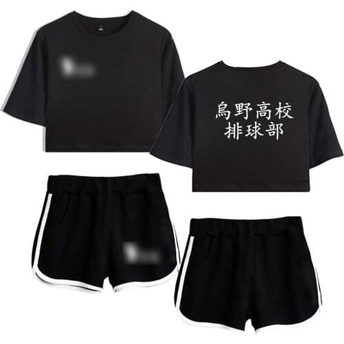 Haikyuu!! Cosplay Costume Volleyball Kuroo Tetsurou Kozume Kenma Sports Wear Short Sleeve TShirt Sport Suits Tees Running Sets