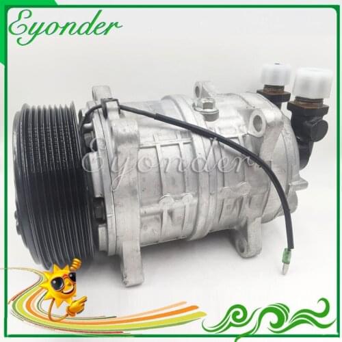 AC Air Conditioner Compressor Cooling Pump PV8 12V for Valeo TM16HD for Shuttle Bus Buses 488-46051 502-210A 2521197 488-46122