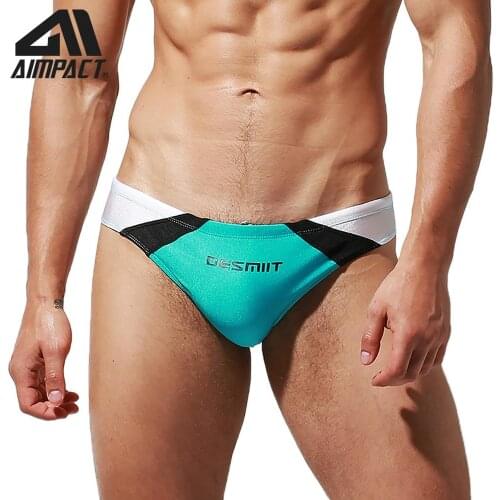 Desmiit Men Swimwear Bikini Swim Brief Swimsuits Male Patchwork Bathing Suits for Men Sexy Surfing Beach Swimming Briefs DT104