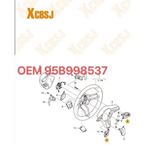 FOR Porsche Macan Cayenne STEERING WHEEL MULTIFUNCTION BUTTON SWITCH A pairOEM 95B998537 95B 998 537