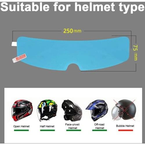 Motorcycle Helmet Waterproof Lens Film Rain Fog Protection Film Transparent Lens Sticker Helmet Anti-Fog Visor Shield Motorbike