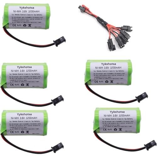 Ni-MH battery 3.6V 3200mAh with cable For For Rc toys Cars Tanks Trains RC Robots Guns RC Boats AA 3.6v Battery Pack T model SM
