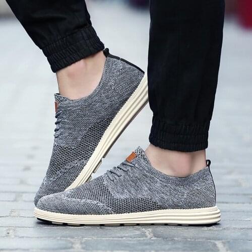 New Men Casual Shoes Men Business Formal Brogue Weave Carved Oxfords Wedding Dress Shoes Breathable Light Men Shoes