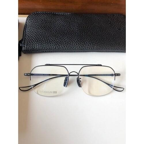 New Half Frame Double Beam Retro Sven Glasses Punk Style Elegant Atmosphere Neutral Trend Prescription With Frame Men And Women