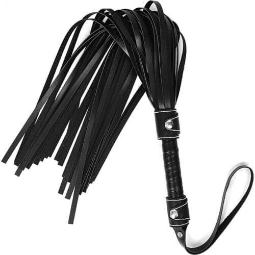 BDSM Flogged PU Leather Whip Restraint Fetish Spanking Paddle Cosplay Game Adult Flirting Sex Toys