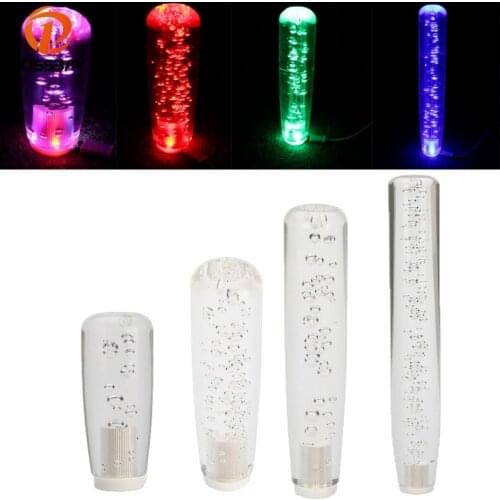 POSSBAY 10/15/20/25/30CM Crystal Bubble Style Shift Knob Universal Manual Car Gear Shift Knob With LED Colorful Shifter Lever