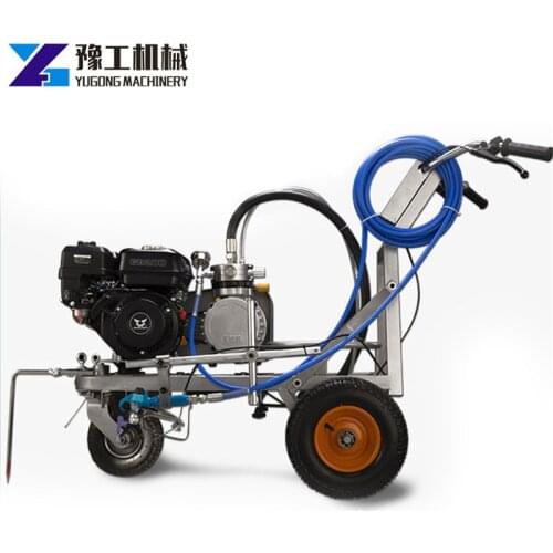 Hand-Push Airless Cold Paint Spraying Road Marking Machine 6L Single Double Spray Road Line Marking Machine For Garage Marking