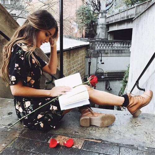 Sexy Womens Floral V-neck Mini Short Dress Summer Beach Chiffon Skater Dress