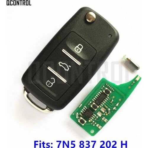QCONTROL New Folding Remote Key for SEAT 7N5837202H Alhambra/Altea/Ibiza/Leon/Mii/Toledo Keyless Entry Transmitter