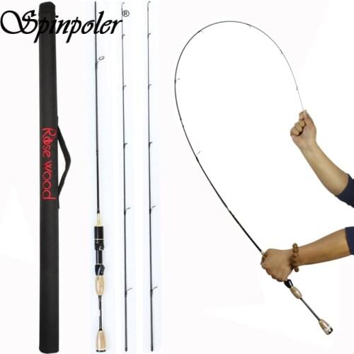 Spinpoler 2 tips Spinning Fishing Rod UL 1.8m Super Light Baitcasting Rods High Carbon Line weight 2-5LB Fishing Pole With Tube