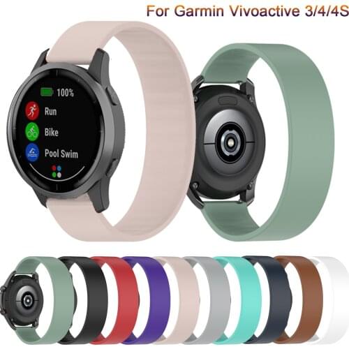 Sport Silicone Wrist Strap For Garmin Vivoactive 4 4S 3 Smart Watch Band For Venu SQ Forerunner245 645 Venu Replacement Bracelet