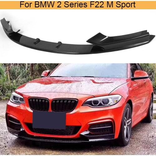 Carbon Fiber Front Bumper Lip Spoiler for BMW 2 Series F22 M Sport Coupe Convertible 220i 230i 235i 228i 2014-2017 Car Front Lip