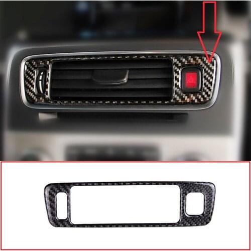 Carbon Fiber Car Control Air Conditioning Outlet Decoration Trim Frame Sticker Cover For VOLVO S60 V60 S60L Accessories Series
