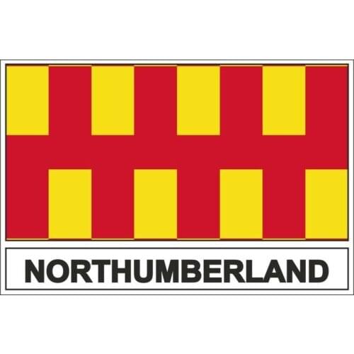Funny Sticker Flag Kingdom Uni Northumberland Flag PVC Vinyl Waterproof Sticker Decal for Motos Car Laptop Luggage