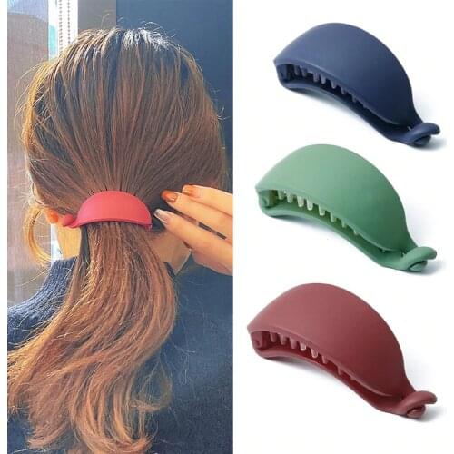 Cute Candy Color Banana Shape Hair Claw Women Girls Sweet Barrette Ponytail Holder Hairpin Fashion Hair Accessory