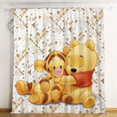 Disney Curtain Cartoon Winnie The Pooh Bear Shading Curtains Princess Room Boys Girl Birthday Gift