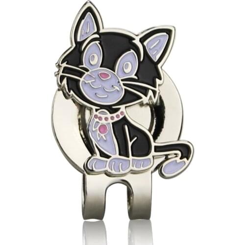 1pcs Golf Marker New arrival golf ball mark w Magnetic Golf hat clip Cute cat design Mark Golf Ball Position for Putter