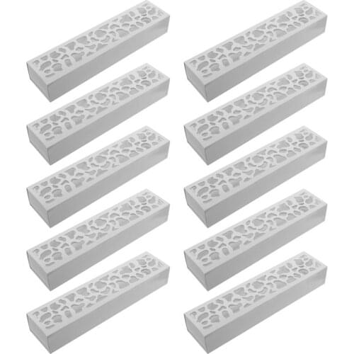 10pcs Rectangular Macaron Box Cookies Paper Box Dessert Packing Boxes For Bakery Macarone Cake Chocolate Biscuit Baking Box