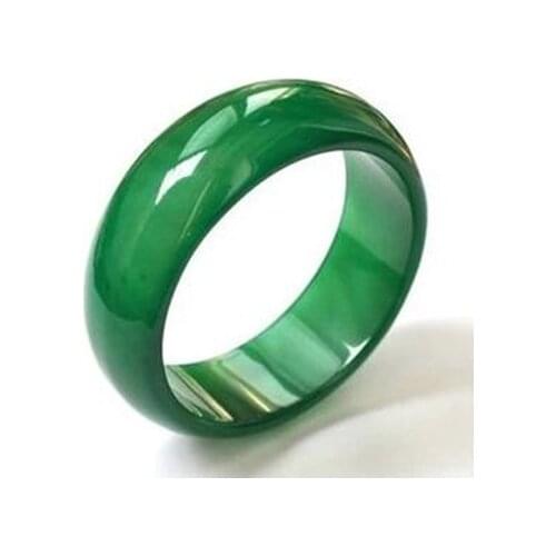 100% Natural green jade agate rings for women men jade ring green white red jade jewelry Chalcedony tail ring