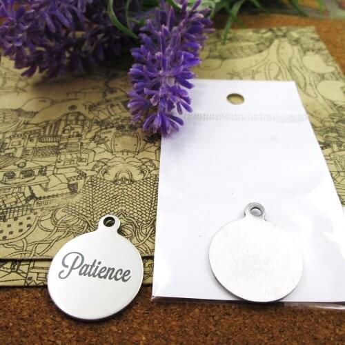 20pcs--"patience"stainless steel charms more style for choosing DIY Charms pendants for necklace