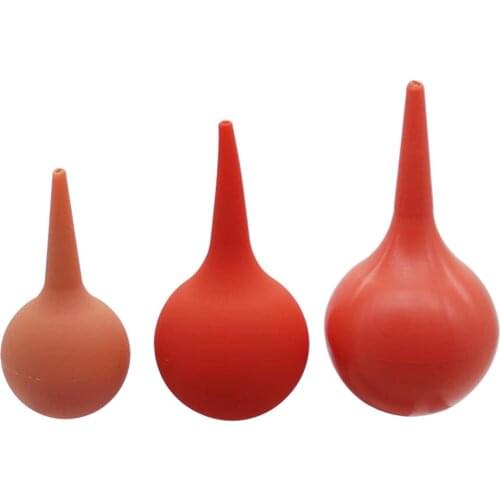 30/60/90ml Lab Laboratory Tool Red Rubber Suction Ear Washing Syringe Squeeze Rubber Bulb Syringe Vacuum Blower