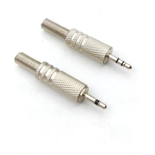 5pcs METAL 2.5mm mono/Stereo Male Jack Plug Audio connector headphone