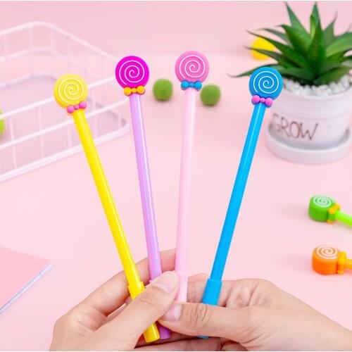 8 Pcs Gel Pens Creative Cartoon Bow Tie Lollipop Student Gel Pen Black School Student Prizes Kids Gel Pen Stationery Wholesale