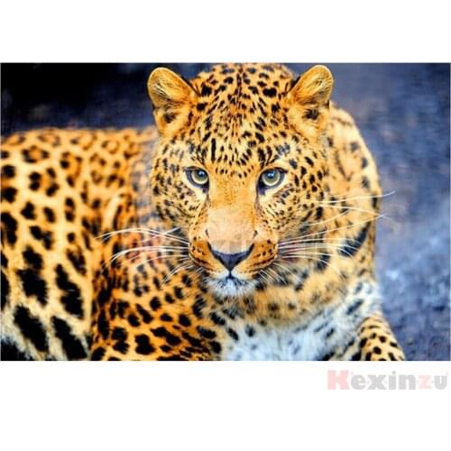 Kexinzu Full 5D DIY Square/Round Drill Diamond Painting "Animal leopard" 3d Diamond Embroidery Cross Stitch Decor Gift Ke33