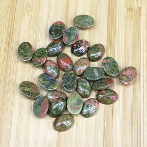 Natural Stone Beads Rhodonite Lapis Crystal Howlite Onyx Zoisite Amazonite Sodalite CAB Cabochon 30Pcs Oval 10x14MM
