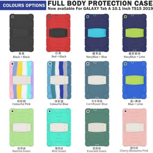 For Samsung Galaxy Tab A 10.1 Case 2019 SM-T510 Heavy Duty Shockproof Rugged Protection Cover Stand Tablet Case for SM-T515 Kids