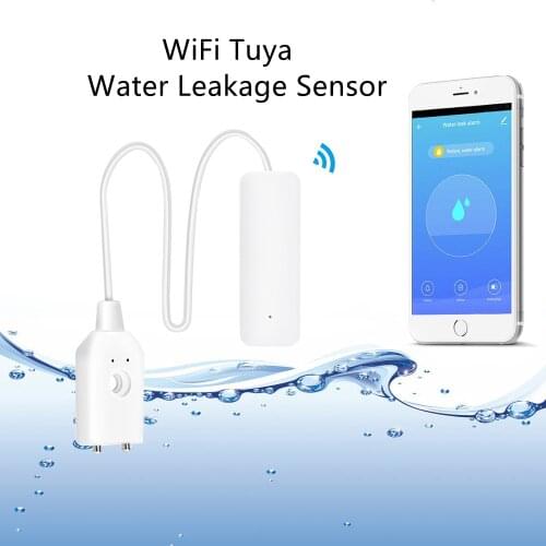 Tuya Smart Wifi Water Leakage Sensor leak level Alarm tank detector Compatible With Smart Life APP Overflow Protection Security