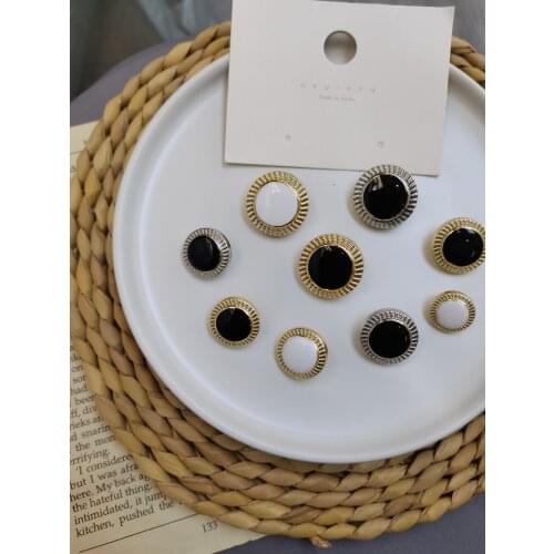 10pcs Pearl Silvery Gold Metal Women Shirt Decorative Buttons For Clothing Sleeve Coat Small Sewing DIY Accessories Wholesale