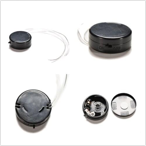 JETTING 2*CR2032 Coin Button Cell Battery Clip Holder Case Storage Box With ON/OFF Switch Wire Leads Black New